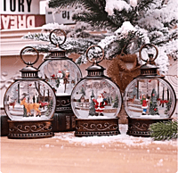 Linterna de globo de nieve de Navidad iluminada, Linterna de globo de nieve de Navidad iluminada,