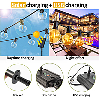 Guirnalda de luces solares 40 Bombillas