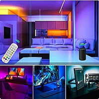 Tira de luces LED RGB 5050, cinta Flexible de Color con Control por aplicación Tira de luces LED RGB 5050, cinta Flexible de Color con Control por aplicación