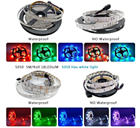 Tira de luces LED RGB 5050, cinta Flexible de Color con Control por aplicación Tira de luces LED RGB 5050, cinta Flexible de Color con Control por aplicación
