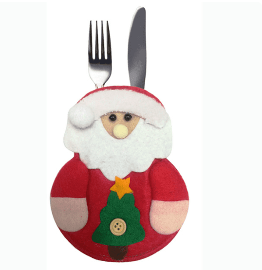 bolsas de bolsillo, cubierta de vajilla de Navidad bolsas de bolsillo, cubierta de vajilla de Navidad