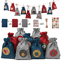 Bolsa de arpillera Digital con cordón de Navidad Bolsa de arpillera Digital con cordón de Navidad