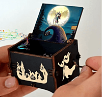 Caja de música con manivela de madera Caja de música con manivela de madera
