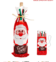 Funda navideña para botella de vino Funda navideña para botella de vino