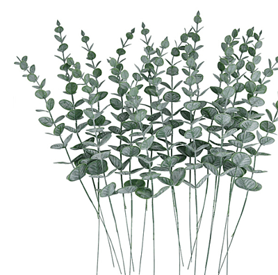Plantas artificiales de hojas de eucalipto