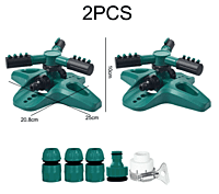 Kit 2 Aspersor de jardín giratorio automático de 360 grados + Interfaz