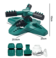 Kit 1 Aspersor de jardín giratorio automático de 360 grados + Interfaz Kit 1 Aspersor de jardín giratorio automático de 360 grados + Interfaz