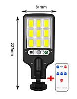 SL- 144 Luz Solar Led para exteriores con Control remoto