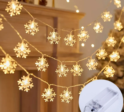 Adornos de luz LED de Navidad copo de nieve Adornos de luz LED de Navidad copo de nieve