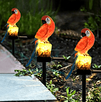 Luz Solar de loro para jardín verde/rojo/azul Luz Solar de loro para jardín verde/rojo/azul