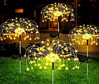 Luces LED solares de fuegos artificiales para exteriores Luces LED solares de fuegos artificiales para exteriores