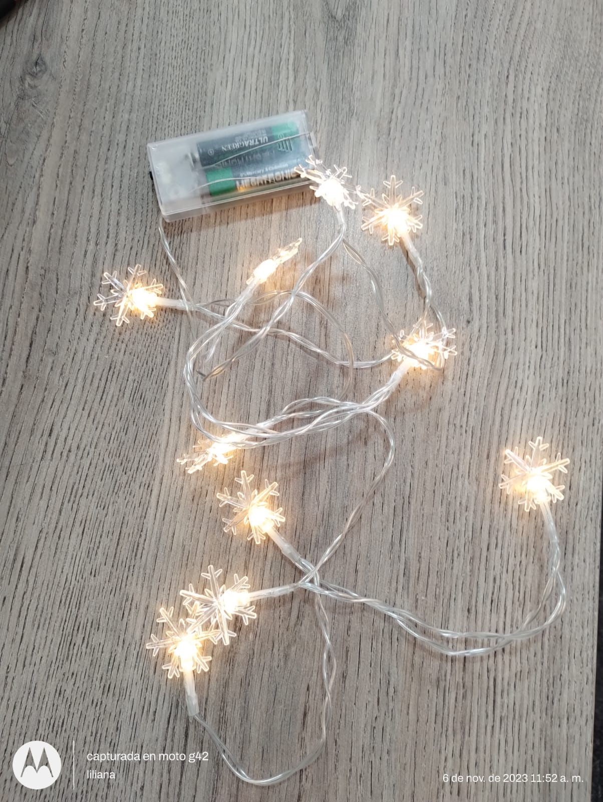 Adornos de luz LED de Navidad copo de nieve Adornos de luz LED de Navidad copo de nieve