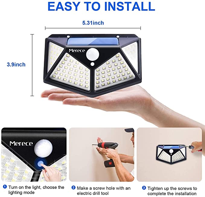 Luz de Pared Solar Impermeable 2 pzas