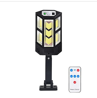 Lámpara LED con Sensor de movimiento PIR para exteriores, luz Solar de pared con Control remoto para jardín