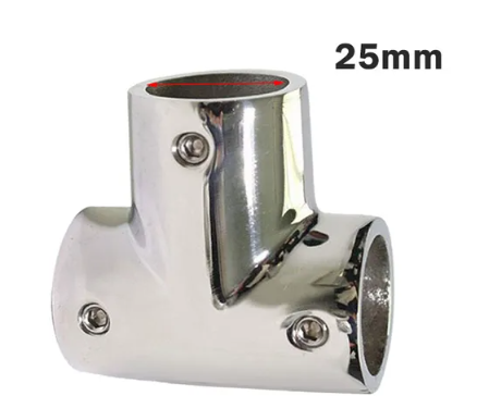 22mm/25mm/30mm/32mm, acero inoxidable 316, 3 vías, barandilla, Conector de junta de ajuste cruzado 22mm/25mm/30mm/32mm, acero inoxidable 316, 3 vías, barandilla, Conector de junta de ajuste cruzado